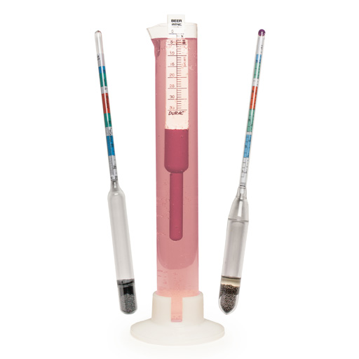 Kit Hydromètre Avec Pot De Test Triple échelle - Mesure Densité Et ABV Pour Vin Et Bière, Brewer's Elite